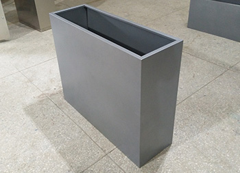 户外长方形灰色喷塑不锈钢花箱主图