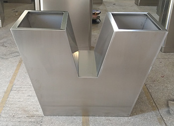 室外V形组合式不锈钢花盆主图