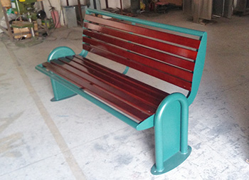 户外带靠背喷塑冷轧钢园林椅主图