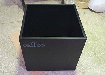 户外方形黑色烤漆不锈钢花箱主图