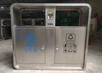 富士康304户外不锈钢分类垃圾桶主图