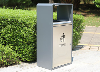 户外方形单筒不锈钢果皮箱主图