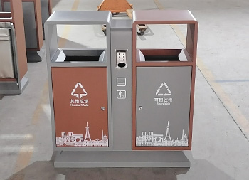 城市街道户外不锈钢分类垃圾箱主图