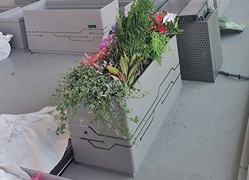 广场室内长方形不锈钢花箱花盆主图