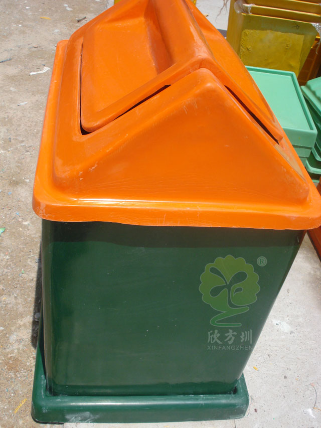 玻璃钢物业环保垃圾桶图