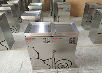 不锈钢室内分类垃圾桶主图