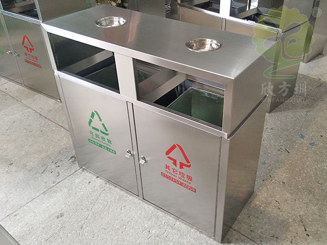 常用户外物业分类不锈钢垃圾箱