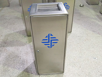 电梯口方形不锈钢垃圾桶主图