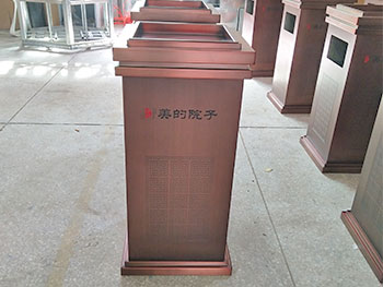 物业电梯口方形不锈钢果皮箱主图