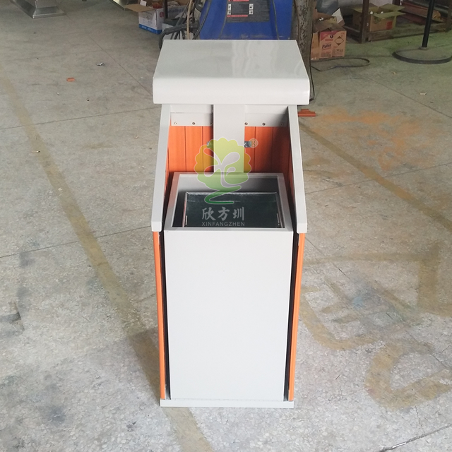 户外公园单筒钢木果皮箱 户外公园单筒钢木果皮箱