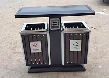 物业小区分类钢木垃圾箱主图