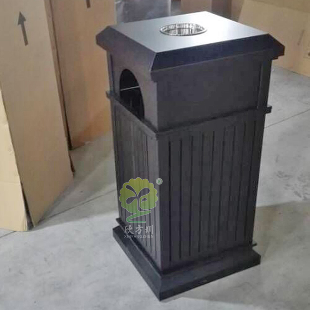 物业小区户外方形钢制果皮箱