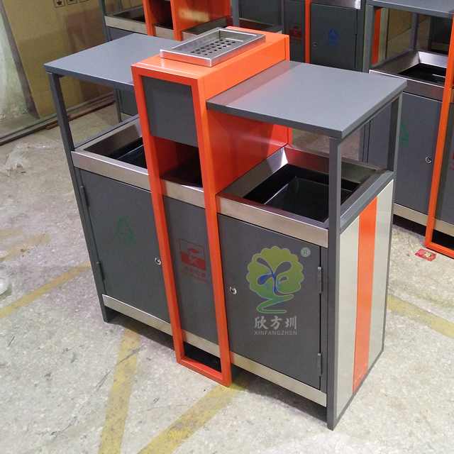 物业小区户外分类钢制垃圾箱