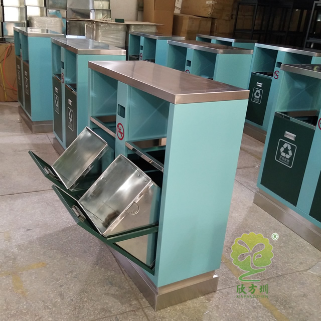  创意广告分类钢制垃圾箱