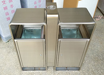 户外街道环卫分类钢制垃圾桶主图