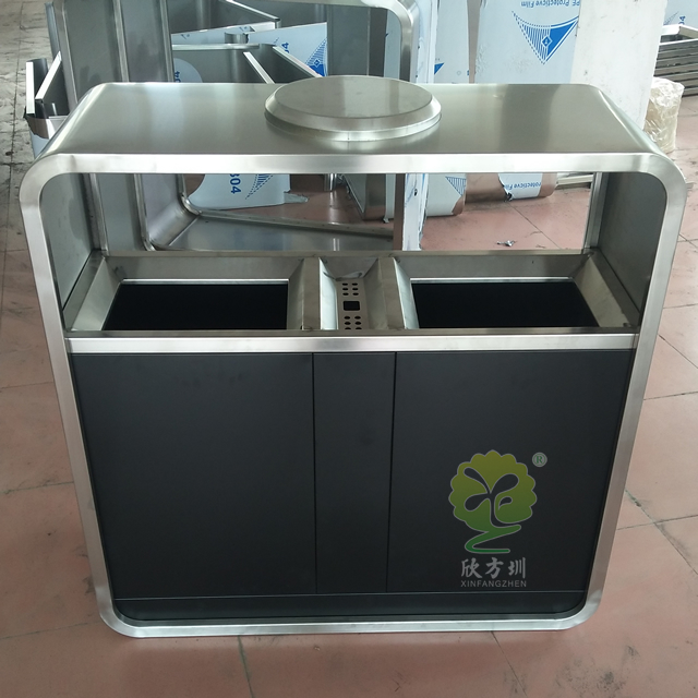 公园景区户外分类钢制垃圾箱