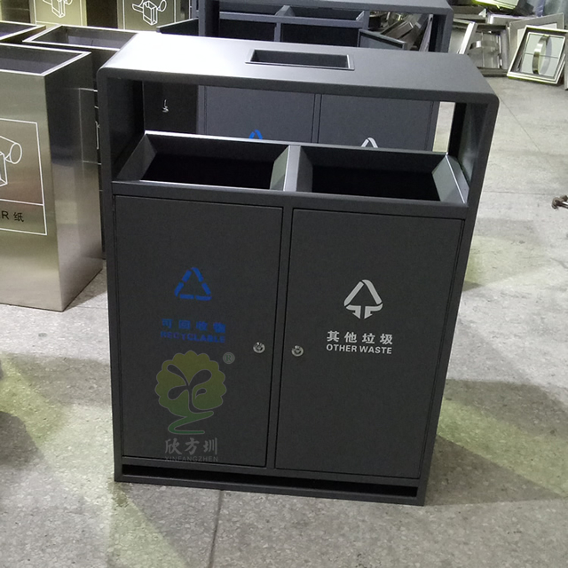市政街道户外分类钢制垃圾桶