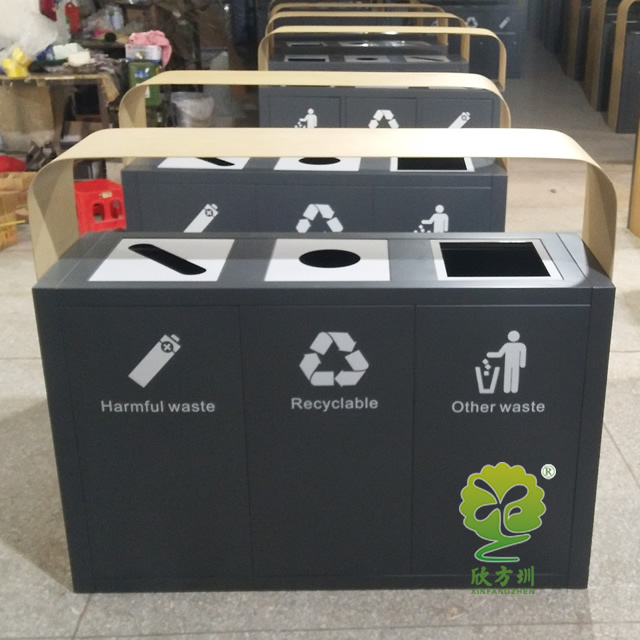  创意广告分类钢制垃圾箱