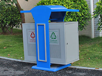 钣金冲孔户外分类钢制垃圾桶主图