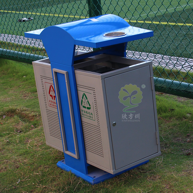 钣金冲孔户外分类钢制垃圾桶