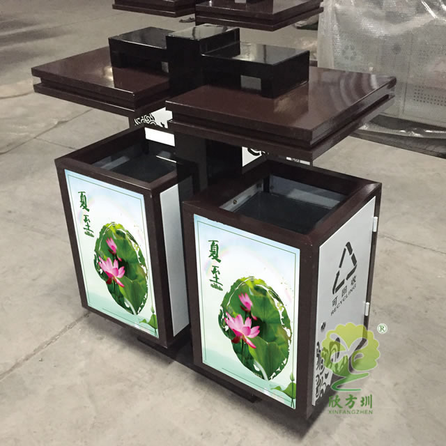  创意广告分类钢制垃圾箱