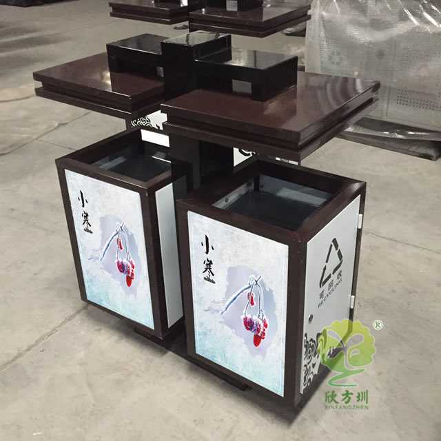  创意广告分类钢制垃圾箱