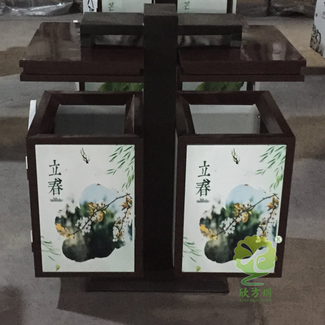  创意广告分类钢制垃圾箱